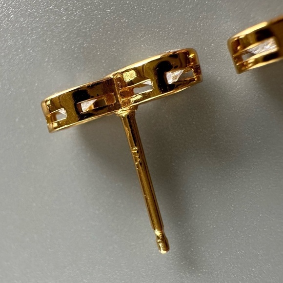 14K Gold Vermeil Infinity Stud Earrings - Picture 8 of 15